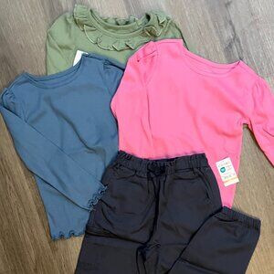 4T Garanimals Girls Long-Sleeve Shirts & Pants Bundle